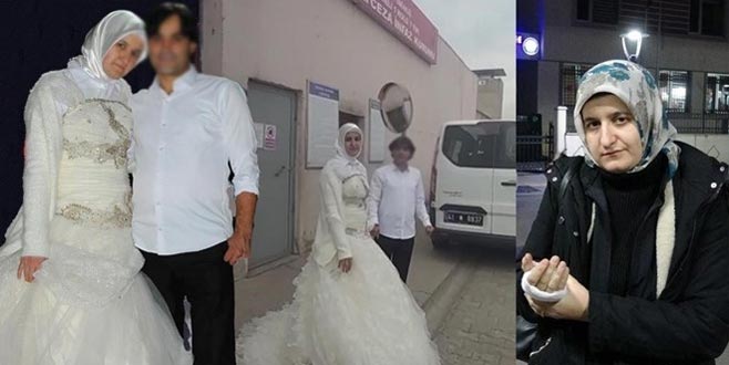 Kapıda gelinlikle beklediği kocası dehşeti yaşattı
