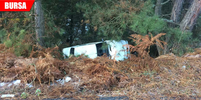 Otomobil şarampole yuvarlandı