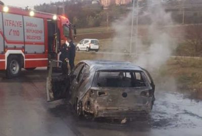 Boşanma aşamasındaki karısının otomobilini yaktı