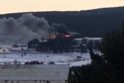 Kayak Merkezi’nde otel yangını