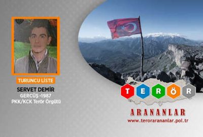 Turuncu kategorideki terörist etkisiz hale getirildi