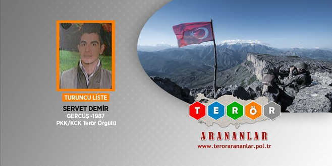 Turuncu kategorideki terörist etkisiz hale getirildi