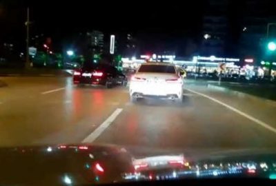 Drift yapan sürücüler polisten kaçamadı