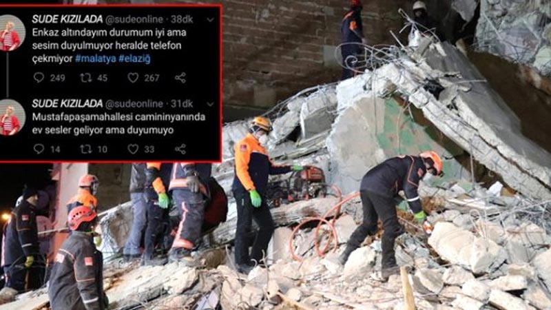 Sosyal medyada sahte hesap açan vicdansızlar, ‘Enkaz altındayım’ diye tweet attılar
