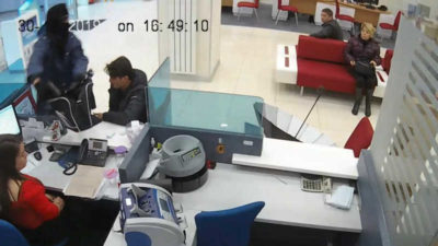 Banka soygununun görüntüleri ortaya çıktı