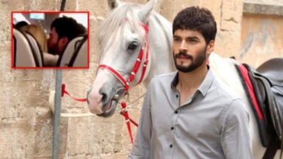 Hercai’nin yakışıklısı sevgilisiyle öpüşürken yakalandı