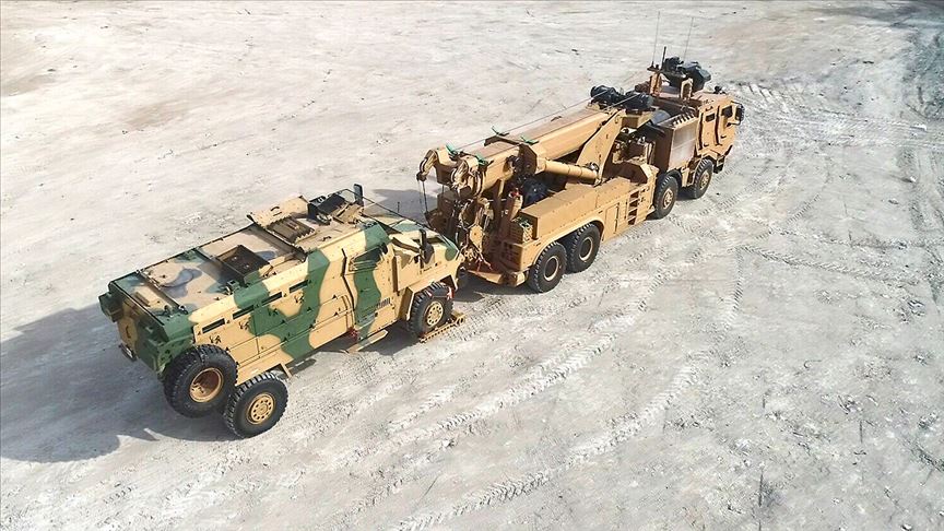 Askeri araçların 46 tonluk kurtarıcısı M4K zorlu testleri başarıyla geçti