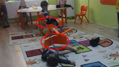 Anaokulunda skandal görüntü