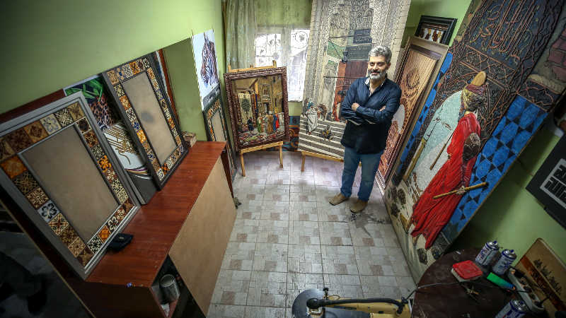 Ünlü ressamların eserlerini ‘üç boyutlu’ ahşap tablolara yansıttı Ünlü ressamların eserlerini ‘üç boyutlu’ ahşap tablolara yansıttı