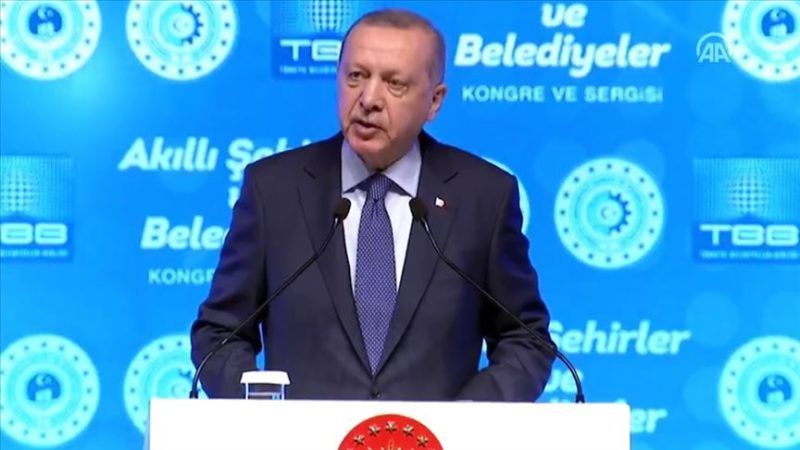 Cumhurbaşkanı Erdoğan, "Akıllı Şehirler ve Belediyeler Kongre ve Sergisi" programında