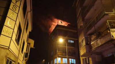 Yılbaşı ateşi yangın çıkardı