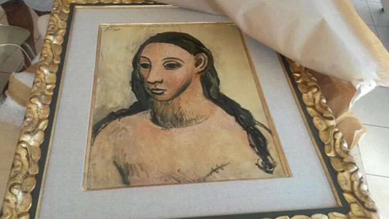 İspanya'da, ressam Pablo Picasso'nun "Genç kadın başı" adlı tablosunu yurt