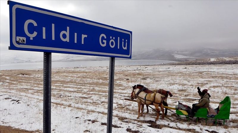 Ardahan'da sezon hazırlıklarını karlı arazilerde sürdüren atlı kızakçılar, her yıl