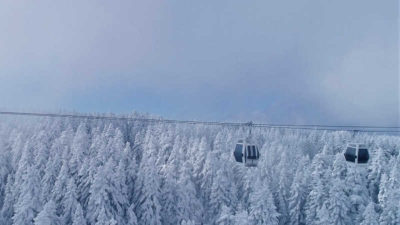 Uludağ’da büyüleyici kar yolculuğu