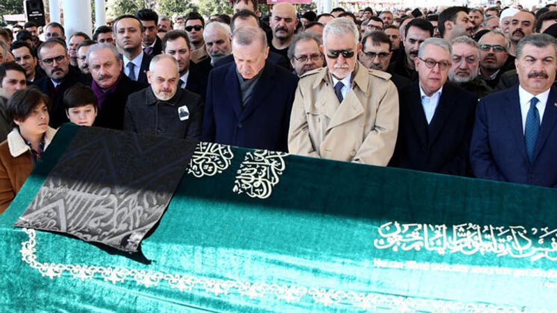 Cumhurbaşkanı Erdoğan cenaze törenine katıldı
