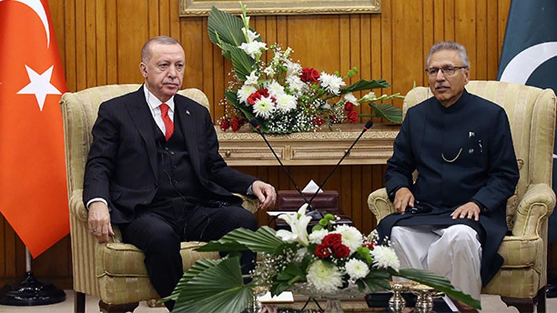 Cumhurbaşkanı Erdoğan, Pakistan Cumhurbaşkanı Alvi ile görüştü