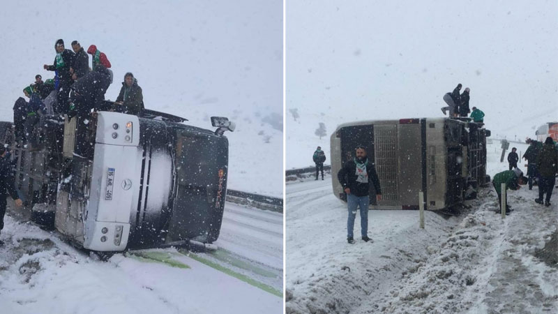Bursaspor taraftarı yine kaza geçirdi