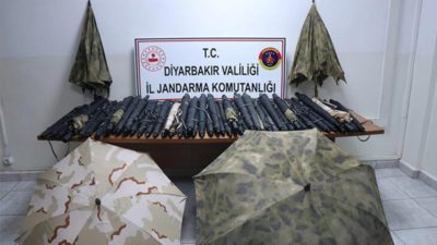 PKK’lıların, İHA’lardan gizlenmek için kullandıkları 364 termal şemsiye ele geçirildi