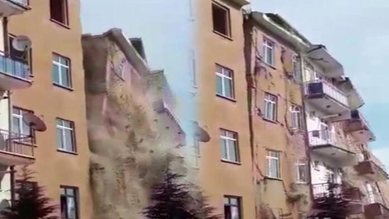 Bir deprem daha! Böyle yerle bir oldu