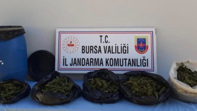 Dere yatağında 5 kilo esrar