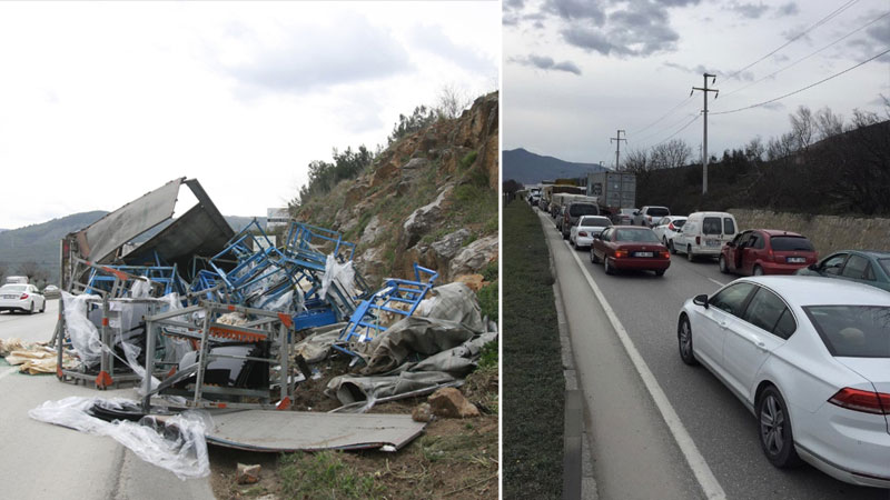 Trafiği felç eden kaza