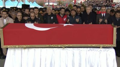 Cumhurbaşkanı Erdoğan cenaze törenine katıldı