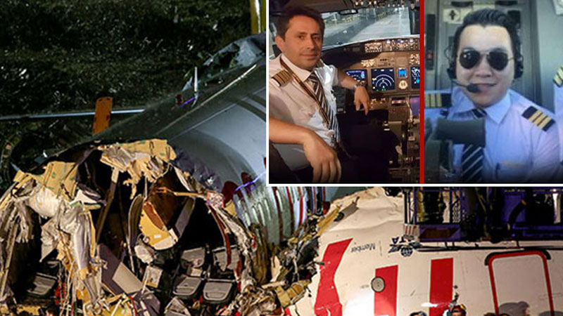 İşte kaza yapan uçağın pilotları