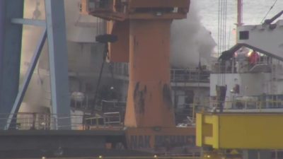 Tuzla’da gemi yangını