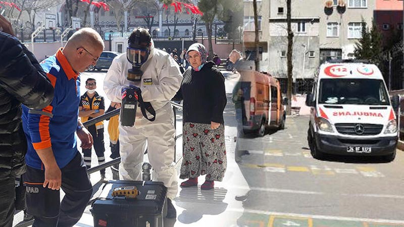 Okuldaki dezenfekte çalışmasından sonra 8 ambulans oraya gitti! 11 öğrenci…