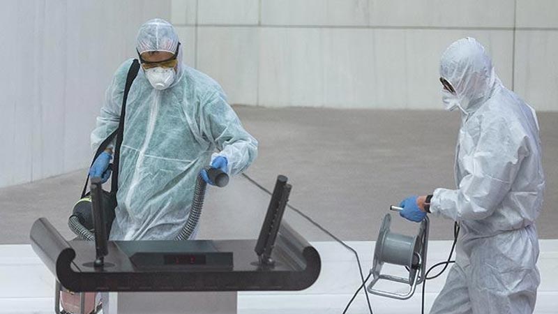 Meclis corona virüse karşı ilaçlandı!