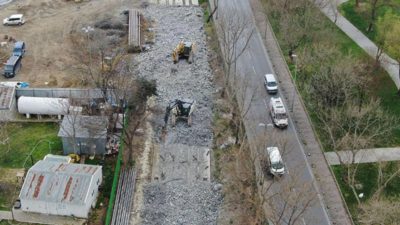 Tramvay inşaat hattının temelinde kayma! Yeniden inşa edilecek