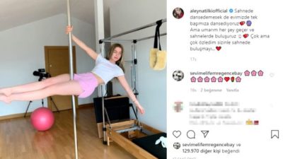 Aleyna’dan ‘sahneleri özledim’ pozu…