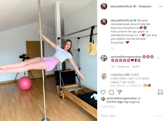 Aleyna’dan ‘sahneleri özledim’ pozu…