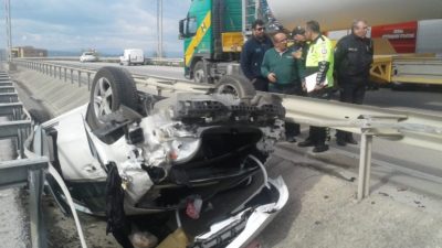 Bursa’da korkunç kaza! Bu araçtan sağ çıktılar