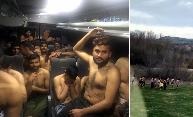 Yunan askerleri dövdüğü göçmenleri yarı çıplak geri gönderdi