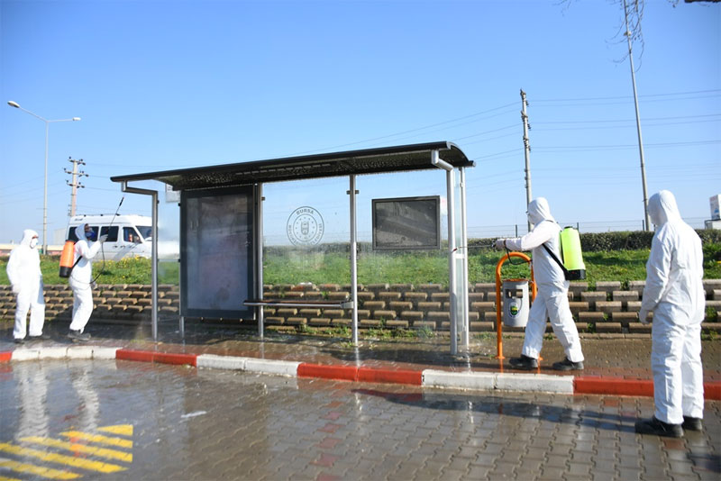 İnegöl’de dezenfekte çalışmaları başladı