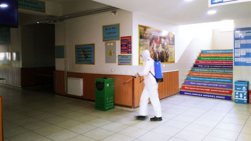 142 eğitim kurumu dezenfekte edildi