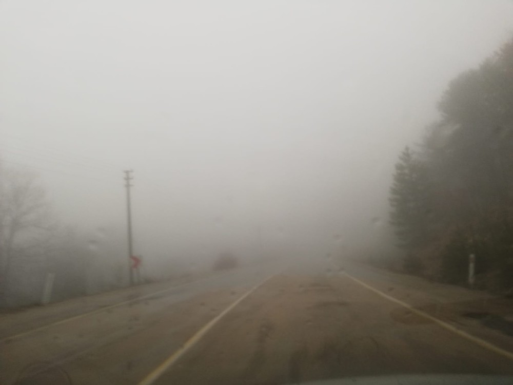 Keles’te yoğun sis