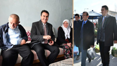 Yaşlı çifti mutlu eden sürpriz ziyaret 