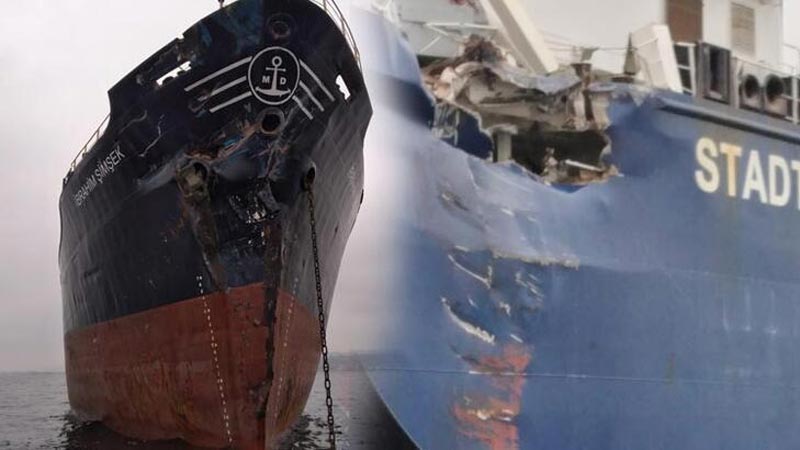 İzmit Körfezi’nde korku dolu anlar! İki kuru yük gemisi çarpıştı İzmit Körfezi’nde korku dolu anlar! İki kuru yük gemisi çarpıştı