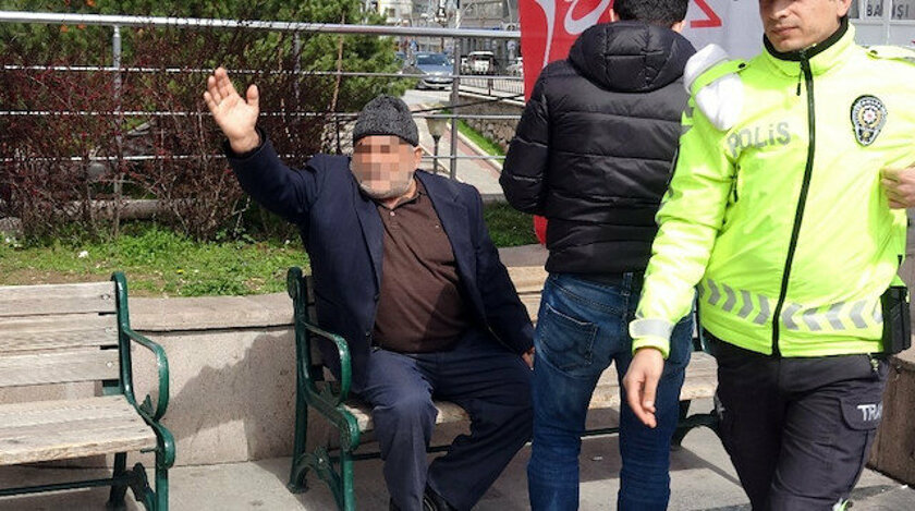 Yaşlı adam uyarılınca bıçak çekti