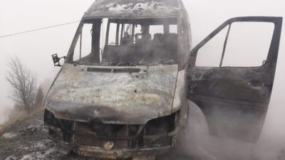 Bursa’da minibüs küle döndü…