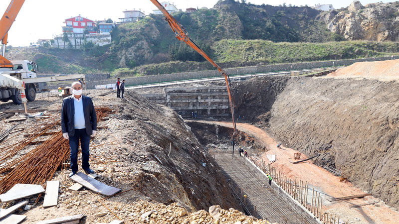 Yıldıztepe’de beton çalışmaları başladı Yıldıztepe’de beton çalışmaları başladı