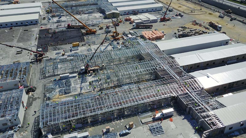 Salgın hastanesi inşaatı sürüyor