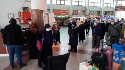 Ankara’da karantinaları son bulan umreciler Bursa İnegöl’e geldi