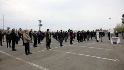 Haydar Baş’a sosyal mesafeli veda