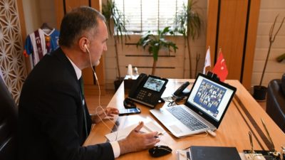Başkan Taban’dan videokonferanslı toplantı