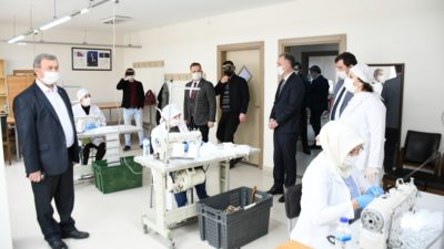 İnegöl Belediyesi maske üretiminde fabrikasyona geçti
