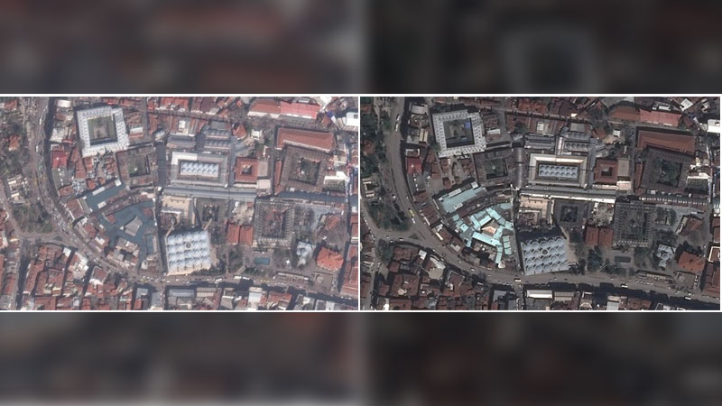 Koronavirüs sonrası boş kalan meydanları uzaydan görüntülendi Koronavirüs sonrası boş kalan meydanları uzaydan görüntülendi