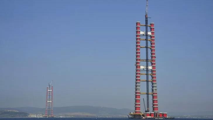 1915 Çanakkale Köprüsü’nün yüzde 78’lik bölümü tamamlandı